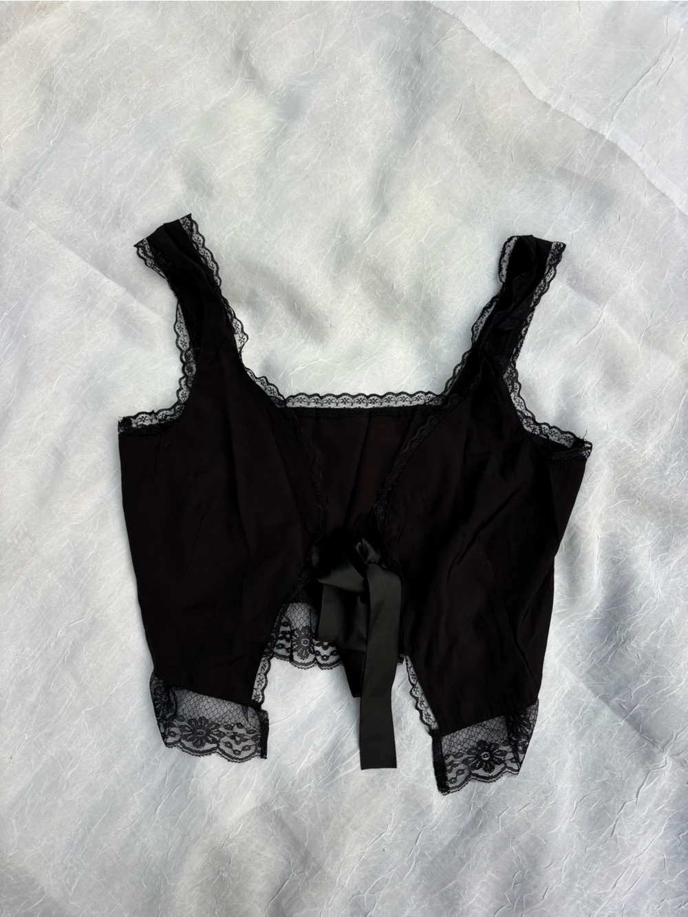 Black Lace Trim Women's Bodysuit